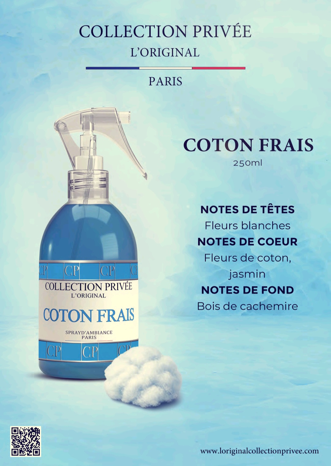 Spray d’Intérieur COTON FRAIS (Soupline) Collection Privée L'Original – Image 3