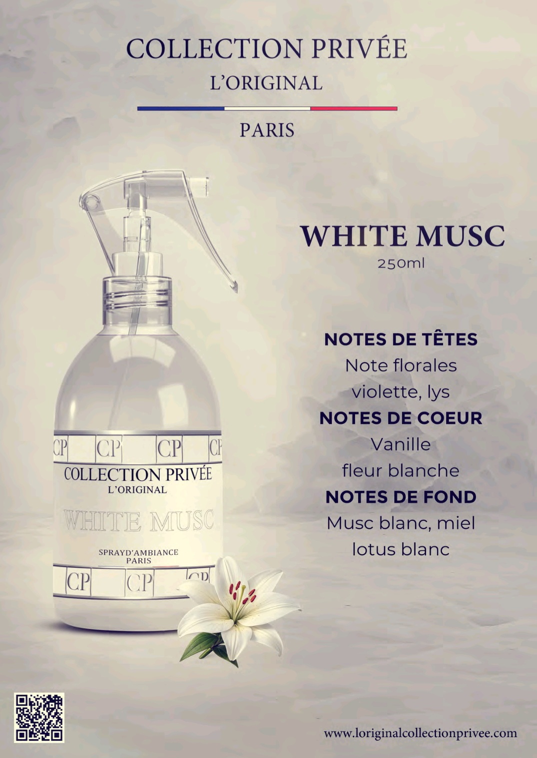 Spray d’Intérieur WHITE MUSC (Tahara) Collection Privée L'Original – Image 2