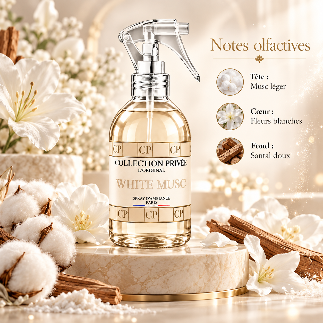 Spray d’Intérieur WHITE MUSC Collection Privée L'Original - 250 ml – Image 2