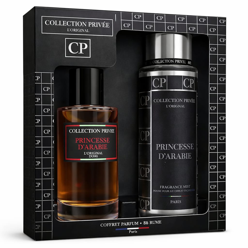 Coffret Parfum PRINCESSE D'ARABIE (100ml) + Brume - Collection Privée L'Original