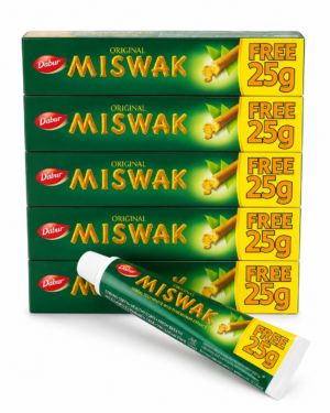 Dentifrice Miswak Dabur 75g - Soins Dentaires Naturels x6
