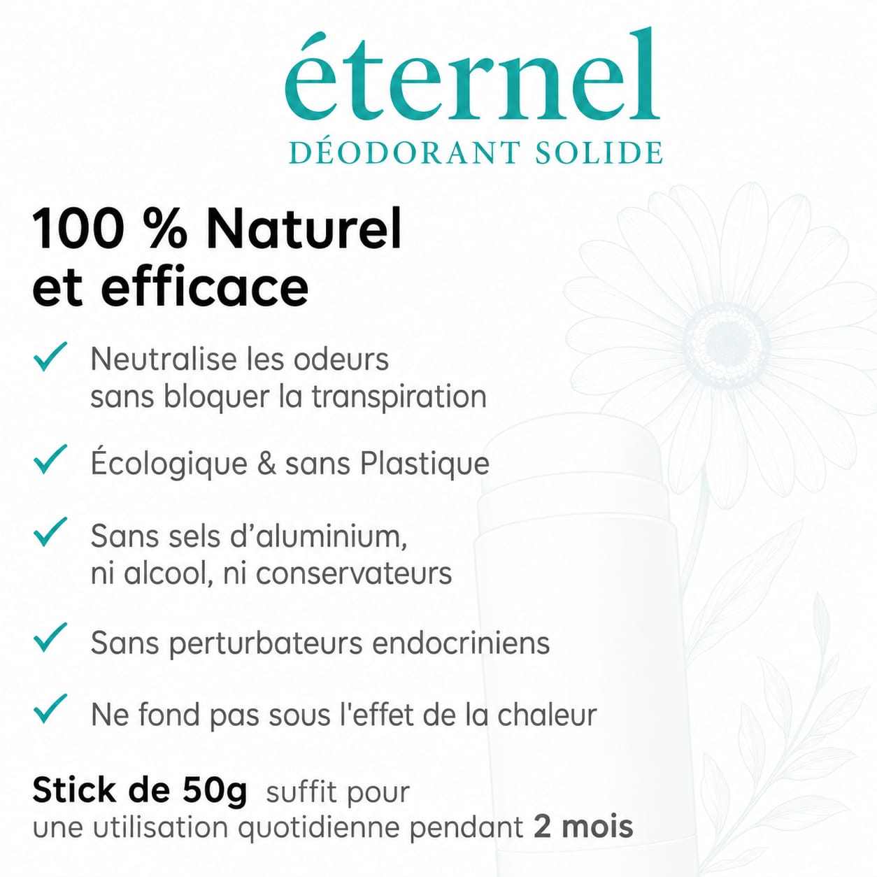 Déodorant Éternel Solide 100 % Naturel & BIO - Peau Sensible – Image 6