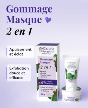 Alternative view of Gommage Masque 2 en 1 Naturel - Extrait de Cactus & Graines de Figues de Barbarie - Cactuvia