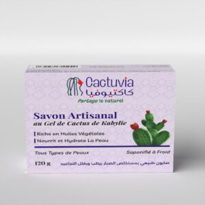 Savon Artisanale au Gel de Cactus de Kabylie - Nourrit & Hydratante la Peau - Cactuvia