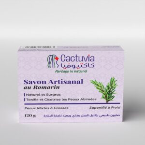 Savon Artisanale au Romarin - Tonifie & Cicatrice les Peaux Abîmés - Cactuvia