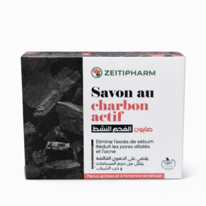 Savon au Charbon Actif Naturel - Peaux Grasses & Acnéique - Zeithipharm