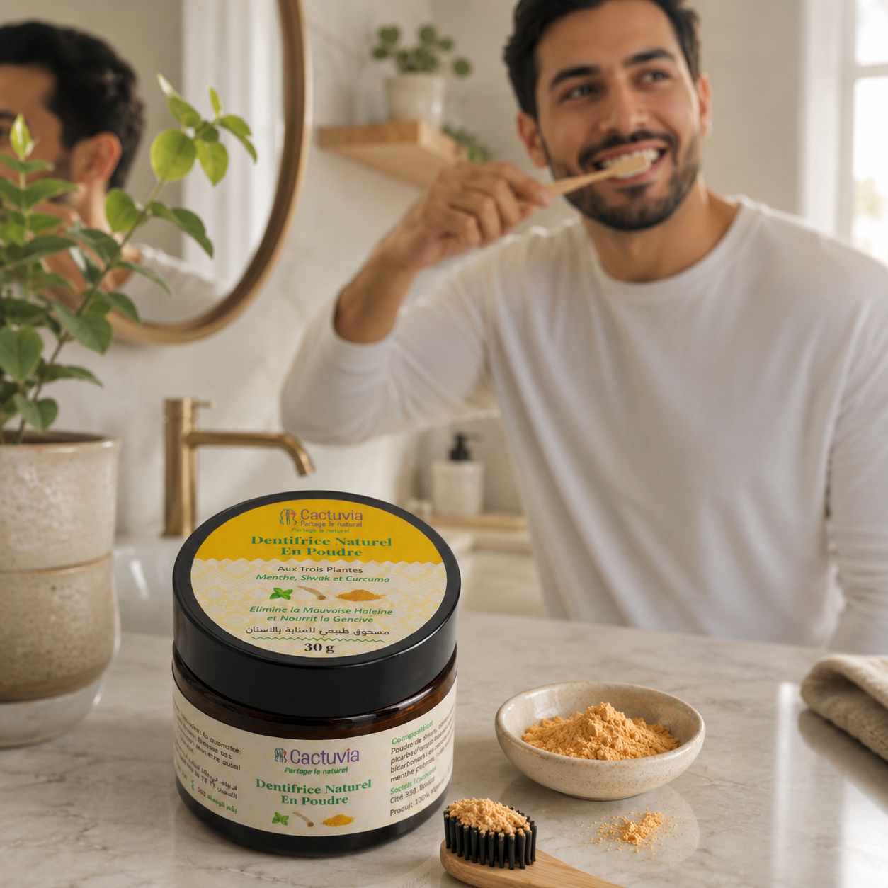 Dentifrice en Poudre 100% Naturel & BIO - Aux Trois Plantes - Cactuvia – Image 9