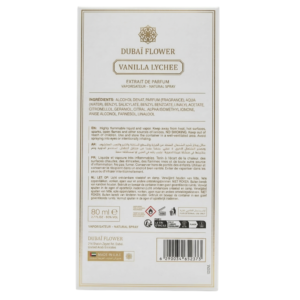 Vanilla Lychee - Dubaï Flower- Extrait de Parfum Mixte - 80 ml – Image 4