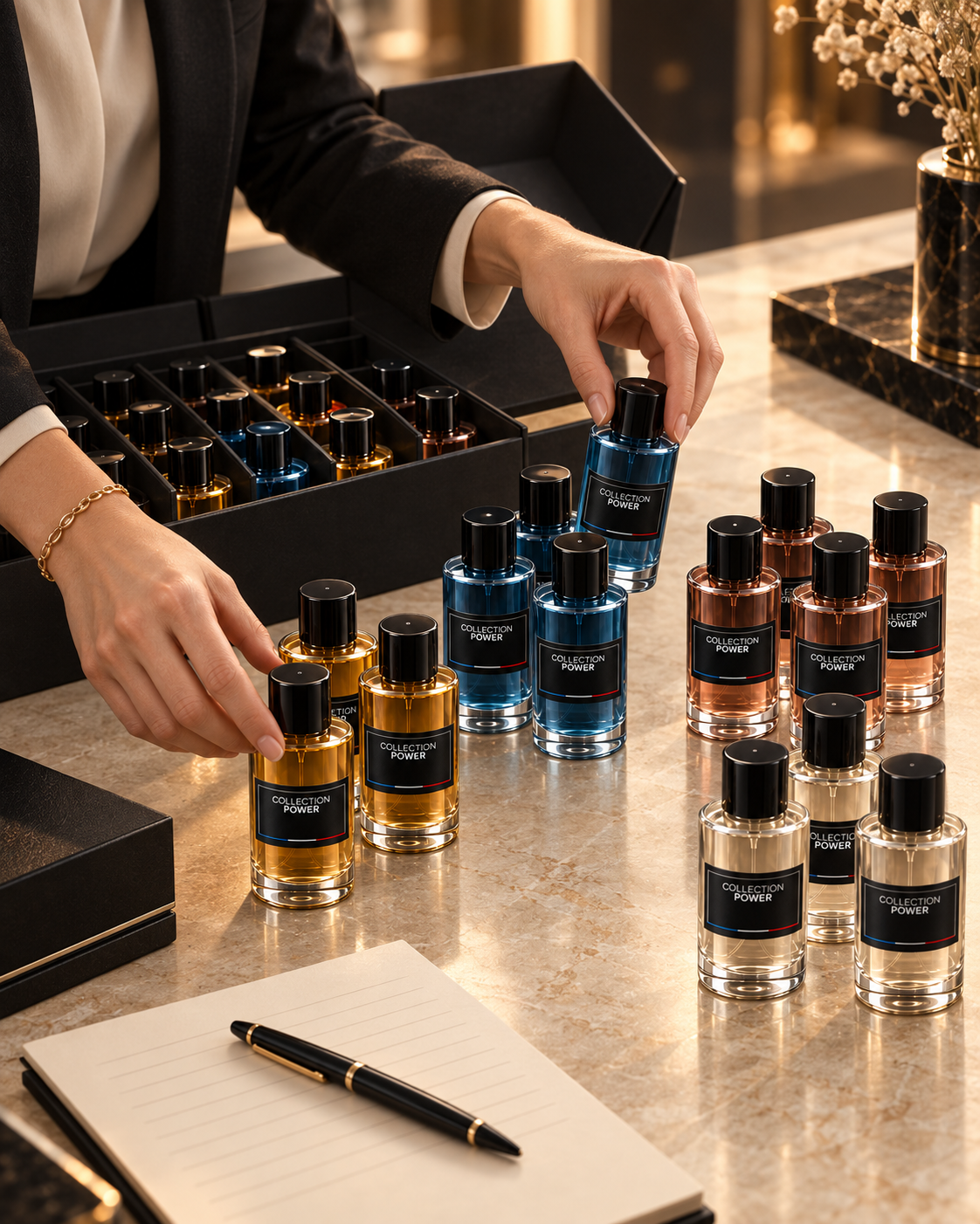 Assortiment personnalisable de parfums Collection Power destiné aux revendeurs